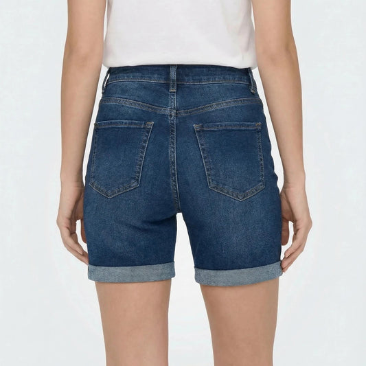 Stonebrook Studio - StonebrookStudio | Women’s High Waisted Bermuda Washed Denim Shorts