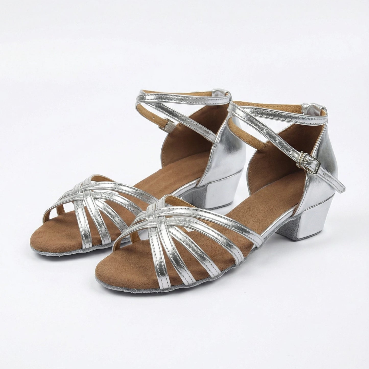 Stonebrook Studio - StonebrookStudio | Women's Faux Leather Strappy Low Block Heeled Sandals