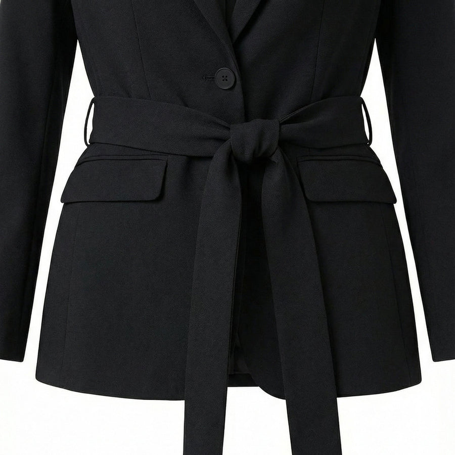 Stonebrook Studio - StonebrookStudio | Women’s 2 Piece Set Belted Blazer Flared Trouser Suit