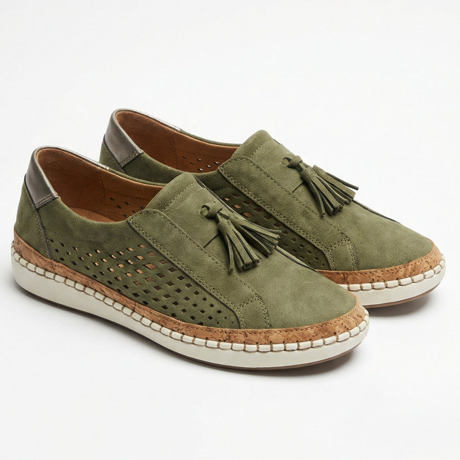 Stonebrook Studio - StonebrookStudio | Women's Orthopedic Leather Slip - On Shoes - Comfort Walking Style