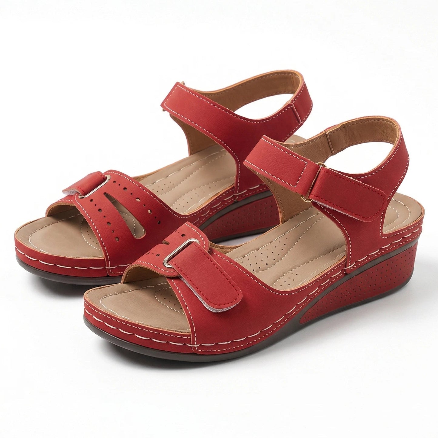 Stonebrook Studio - StonebrookStudio | Women’s Orthopedic Wedge Sandals Velcro Comfort Support