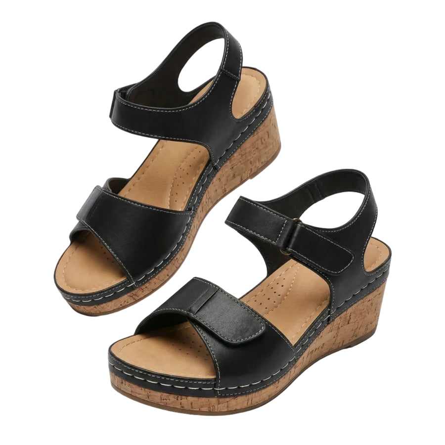 Stonebrook Studio - StonebrookStudio | Women’s Orthopedic Wedge Sandals Velcro Comfort Support