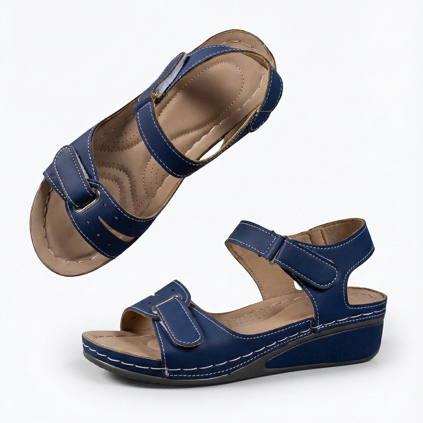 Stonebrook Studio - StonebrookStudio | Women’s Orthopedic Wedge Sandals Velcro Comfort Support