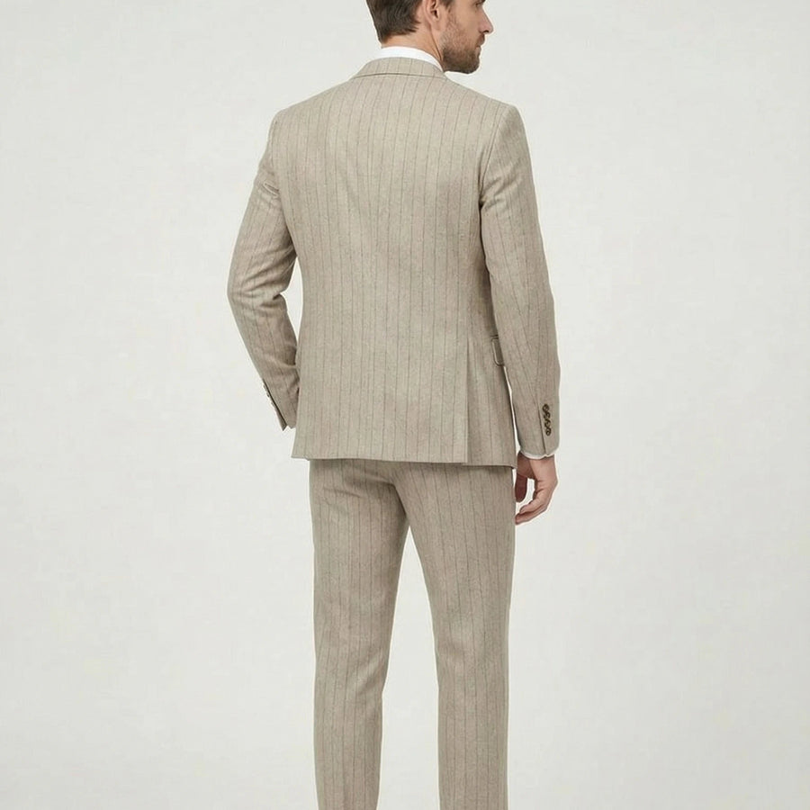 Stonebrook Studio - StonebrookStudio | Men's Three Piece Suit Slim Fit - Tommy Beige