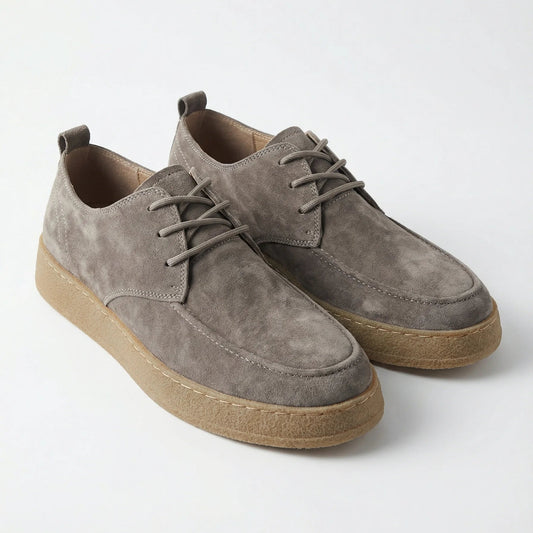 Stonebrook Studio - StonebrookStudio | Suede Sneakers Leather Cushioned Comfort Classic Lace - Up