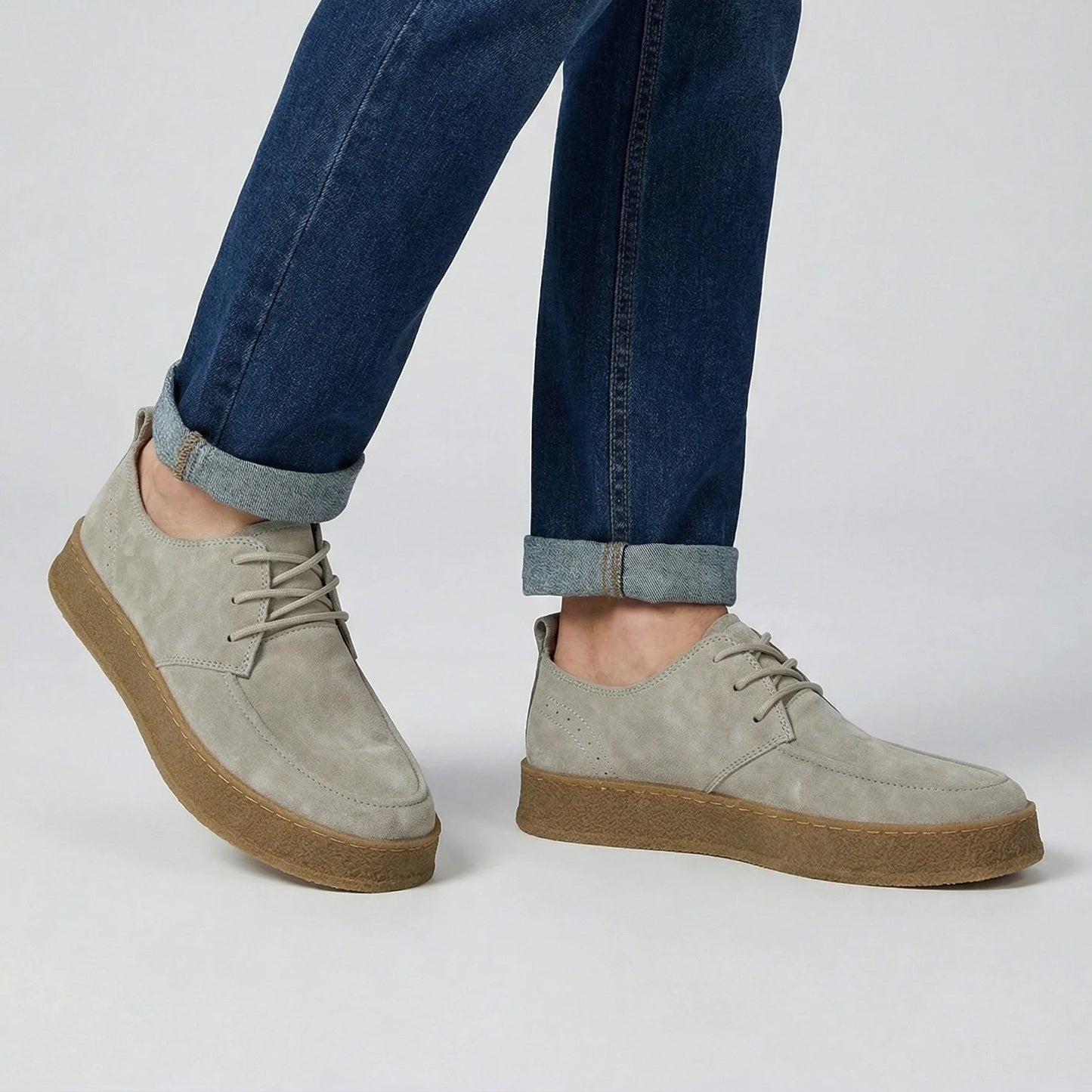 Stonebrook Studio - StonebrookStudio | Suede Sneakers Leather Cushioned Comfort Classic Lace - Up