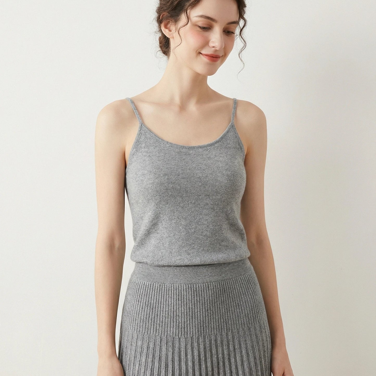 Stonebrook Studio - Stonebrook Studio | Women's Cashmere Wool Camisole - Comfortable Slim Fit Knit Top