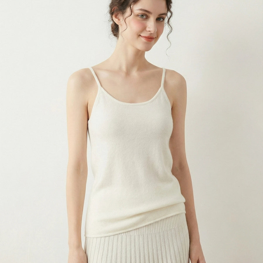 Stonebrook Studio - Stonebrook Studio | Women's Cashmere Wool Camisole - Comfortable Slim Fit Knit Top