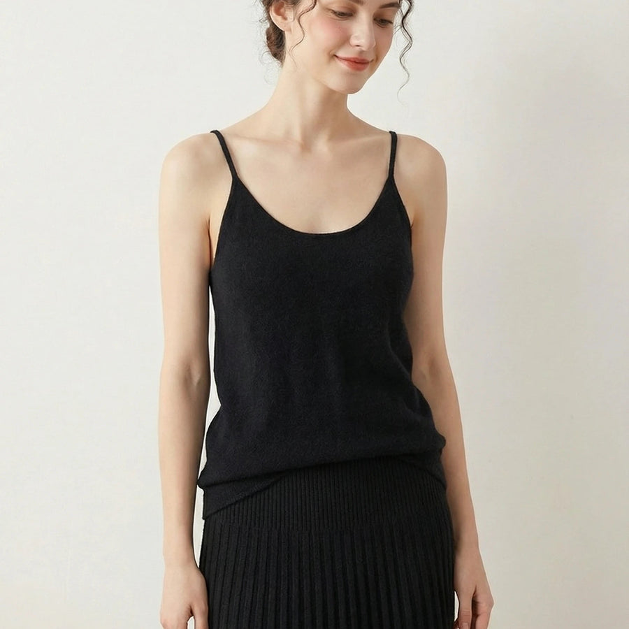 Stonebrook Studio - Stonebrook Studio | Women's Cashmere Wool Camisole - Comfortable Slim Fit Knit Top
