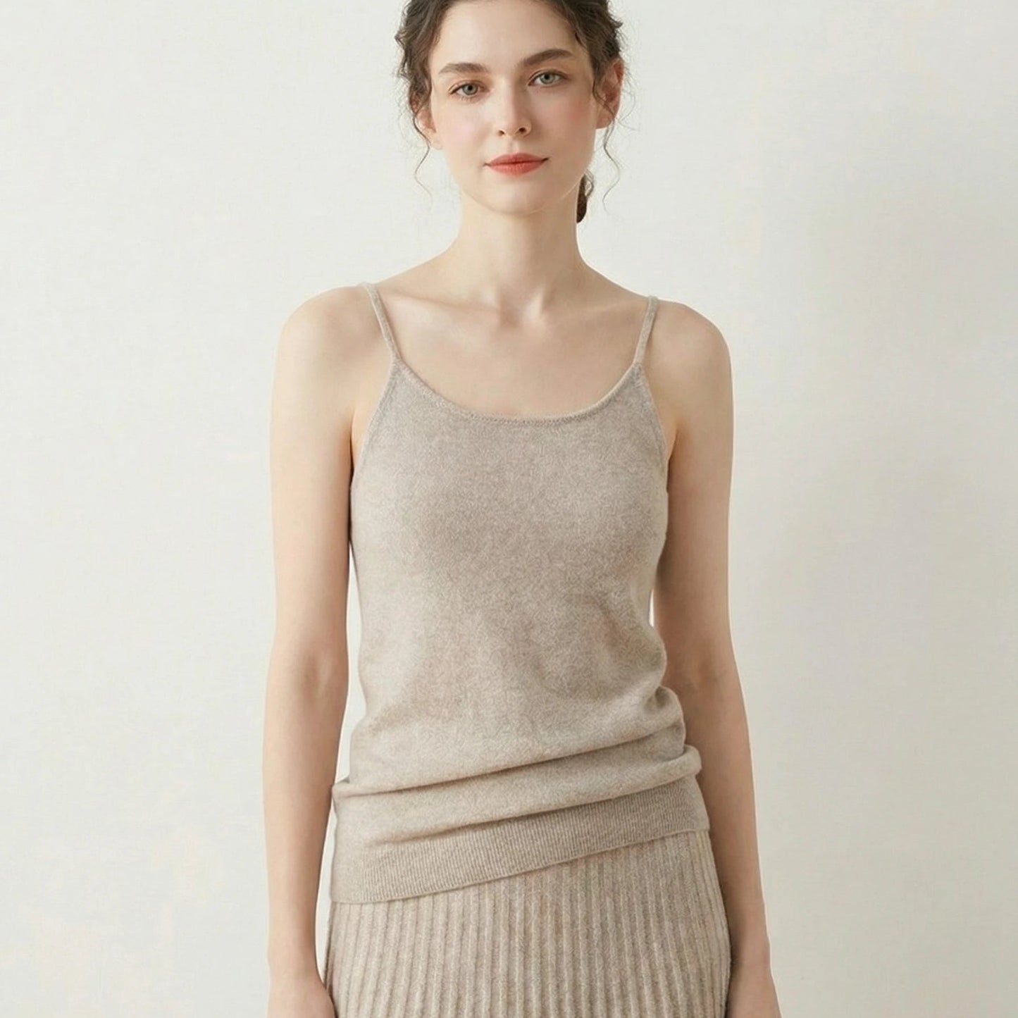 Stonebrook Studio - Stonebrook Studio | Women's Cashmere Wool Camisole - Comfortable Slim Fit Knit Top