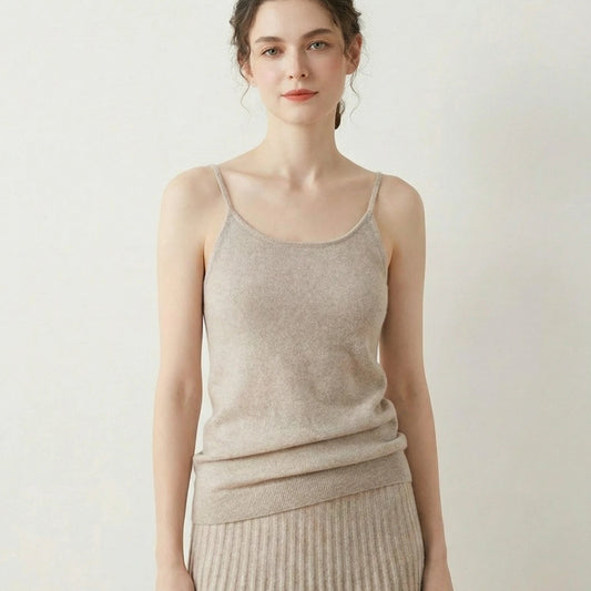 Stonebrook Studio - Stonebrook Studio | Women's Cashmere Wool Camisole - Comfortable Slim Fit Knit Top