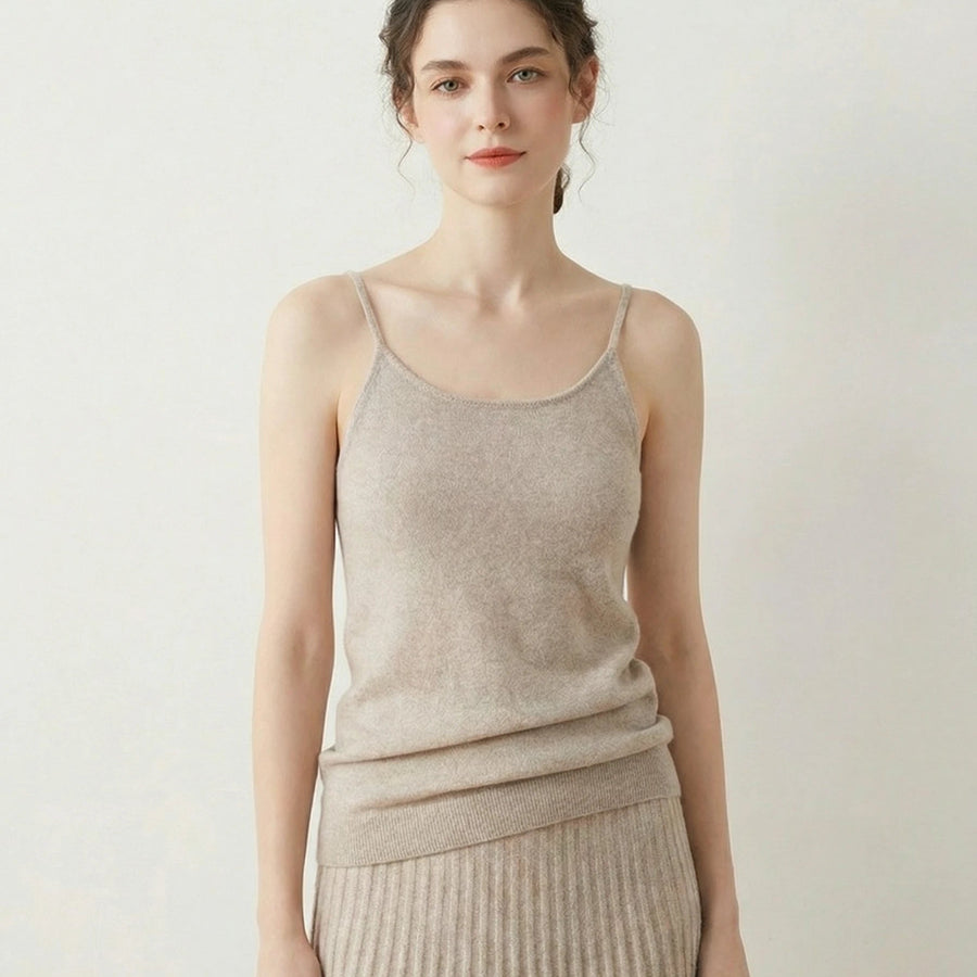 Stonebrook Studio - Stonebrook Studio | Women's Cashmere Wool Camisole - Comfortable Slim Fit Knit Top