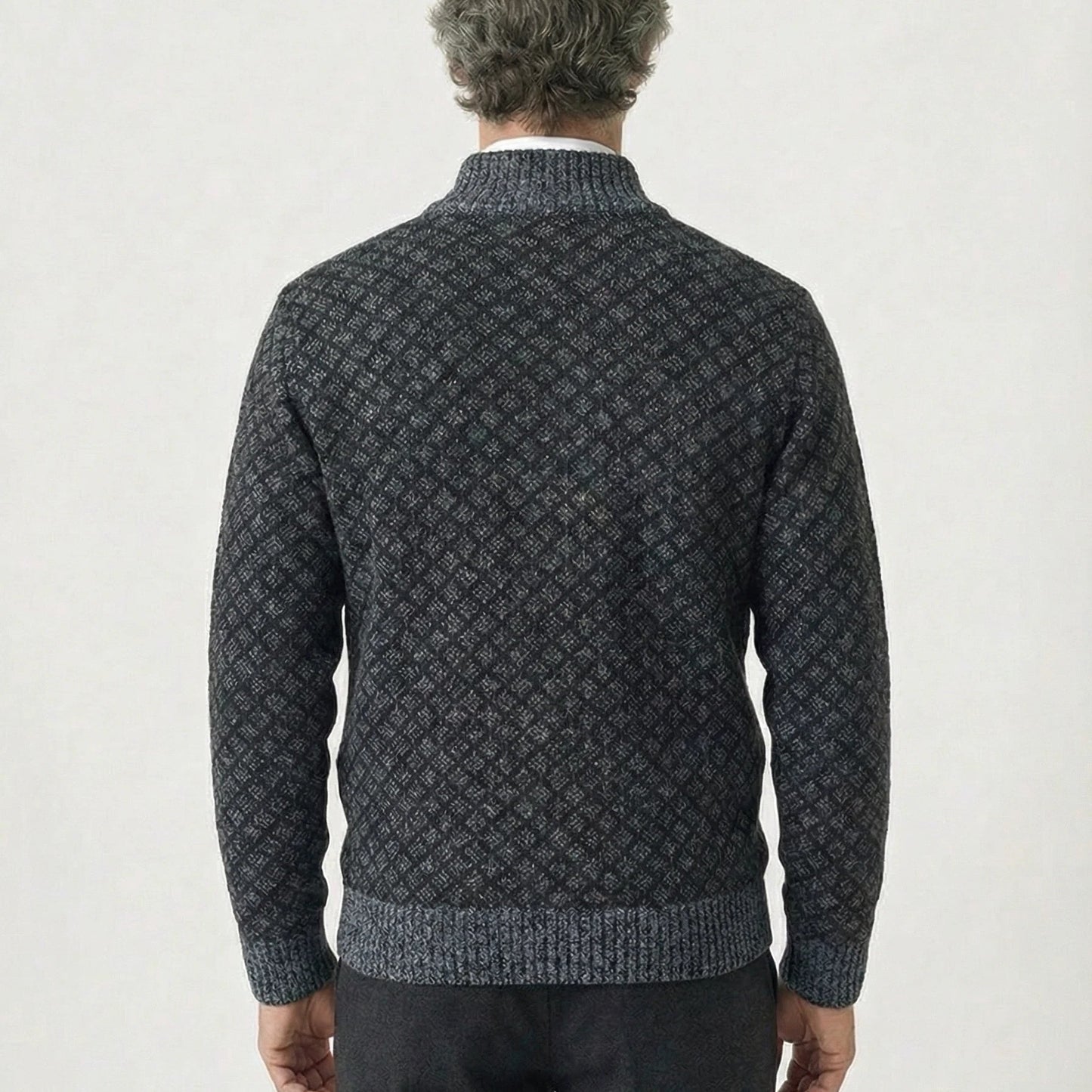 Stonebrook Studio - StonebrookStudio | Men’s Wool Jacquard Knit Vest - Slim Fit