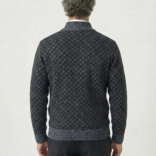 Stonebrook Studio - StonebrookStudio | Men’s Wool Jacquard Knit Vest - Slim Fit