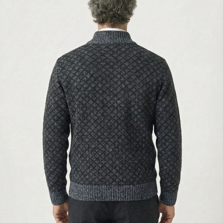 Stonebrook Studio - StonebrookStudio | Men’s Wool Jacquard Knit Vest - Slim Fit