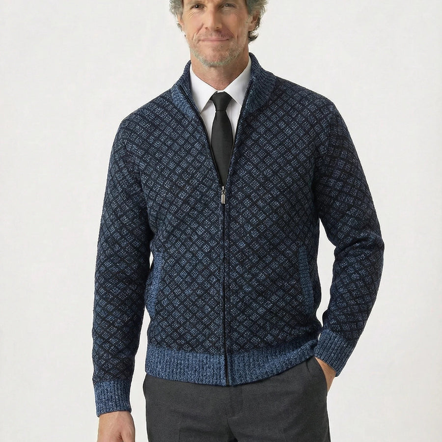 Stonebrook Studio - StonebrookStudio | Men’s Wool Jacquard Knit Vest - Slim Fit