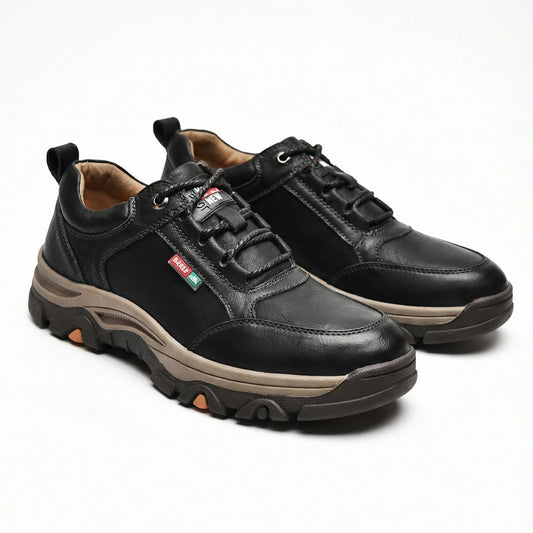 Stonebrook Studio - StonebrookStudio | Men’s Leather Outdoor Walking Shoes - Waterproof Lace Up