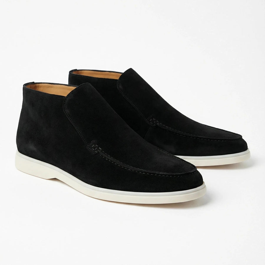 Stonebrook Studio - Stonebrook Studio | Men’s Suede Slip - On Ankle Boots with High Contrast Sole