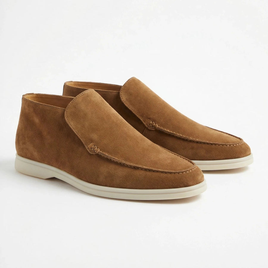 Stonebrook Studio - Stonebrook Studio | Men’s Suede Slip - On Ankle Boots with High Contrast Sole