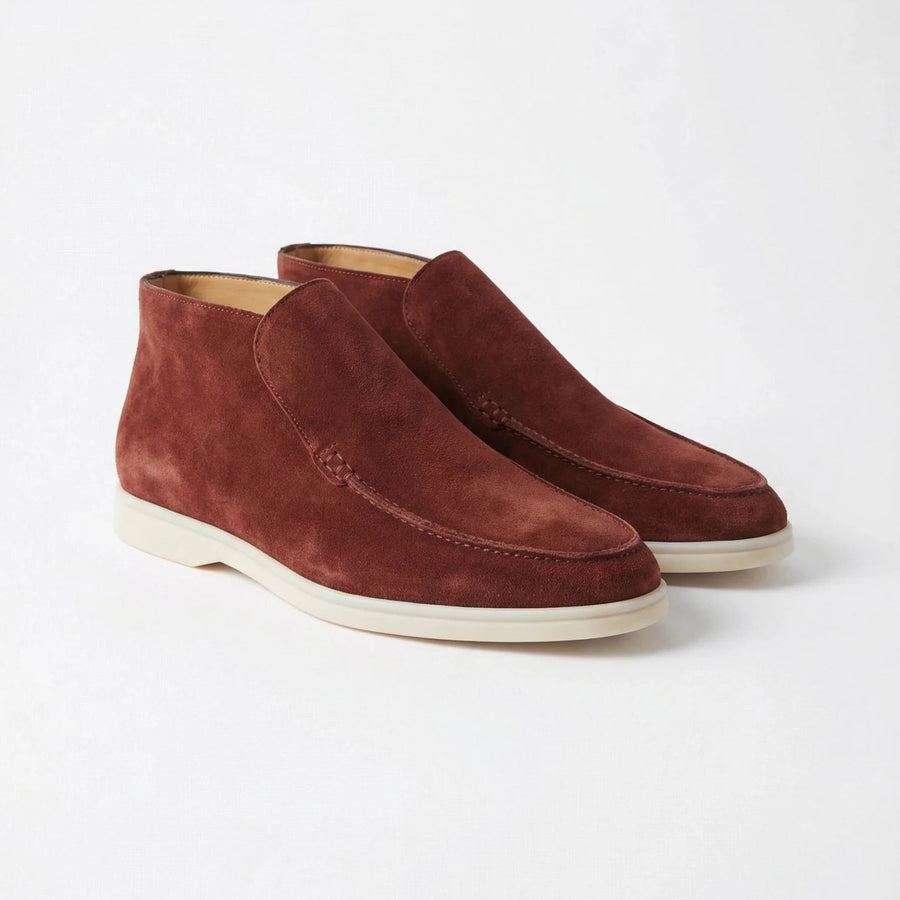 Stonebrook Studio - Stonebrook Studio | Men’s Suede Slip - On Ankle Boots with High Contrast Sole