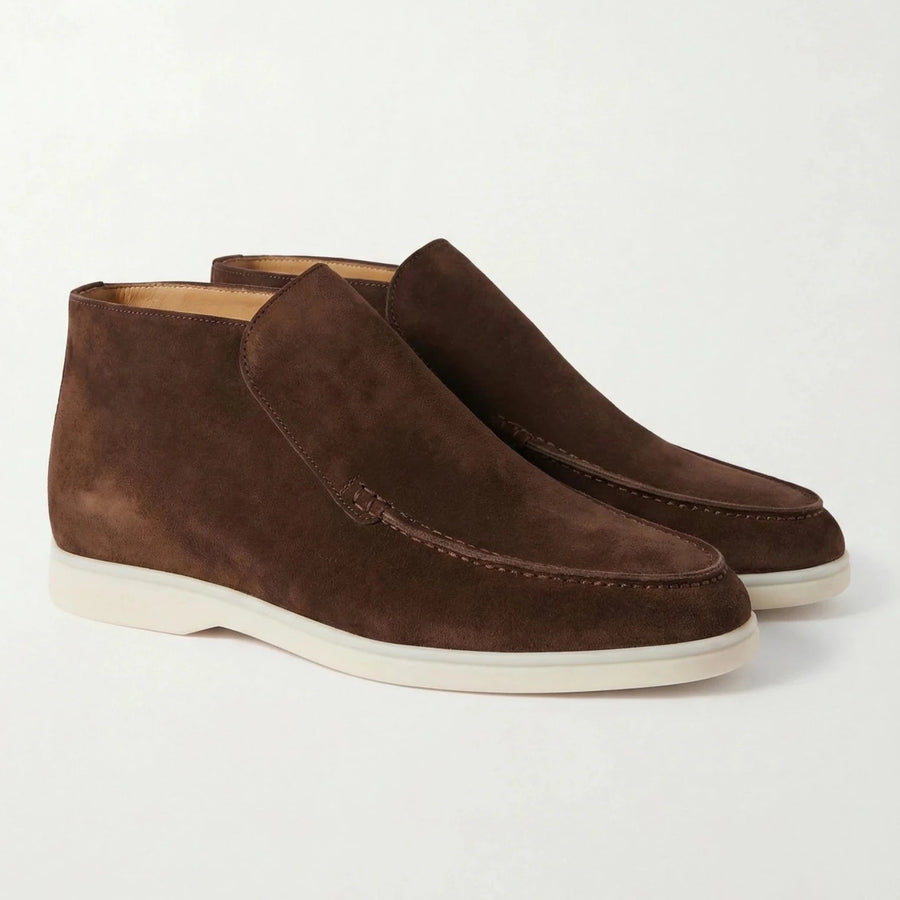 Stonebrook Studio - Stonebrook Studio | Men’s Suede Slip - On Ankle Boots with High Contrast Sole