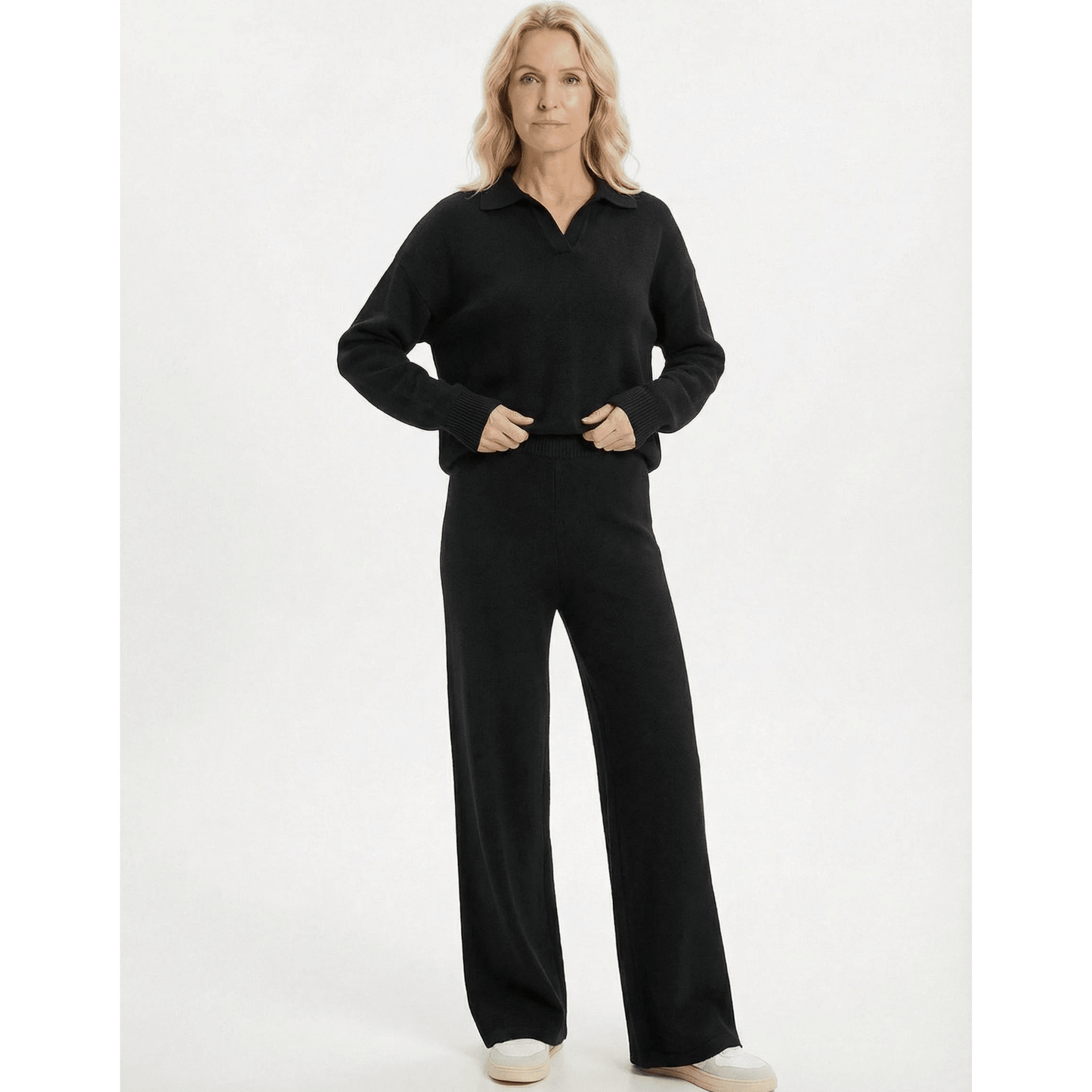Stonebrook Studio - Stonebrook Studio | Women’s Relaxed - Fit Pullover & Wide - Leg Lounge Trousers Set