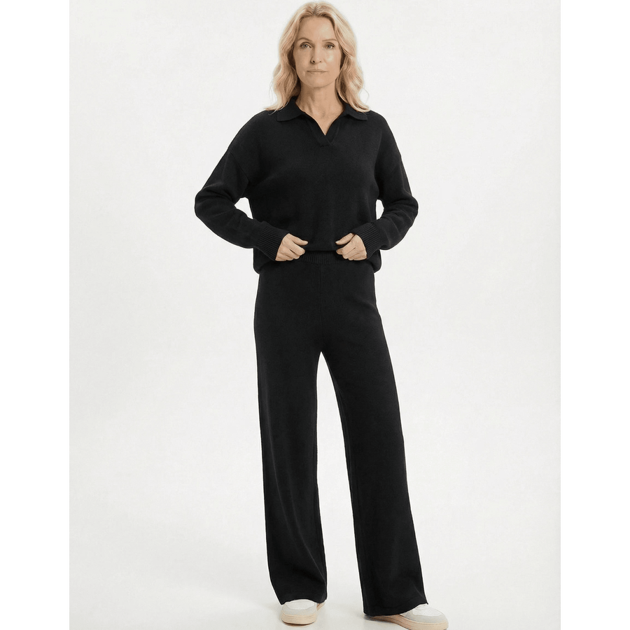 Stonebrook Studio - Stonebrook Studio | Women’s Relaxed - Fit Pullover & Wide - Leg Lounge Trousers Set