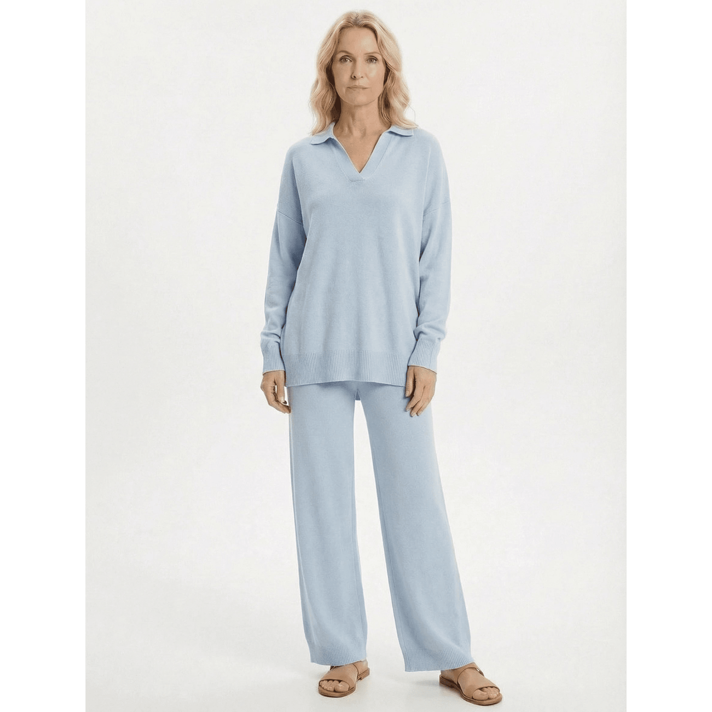 Stonebrook Studio - Stonebrook Studio | Women’s Relaxed - Fit Pullover & Wide - Leg Lounge Trousers Set