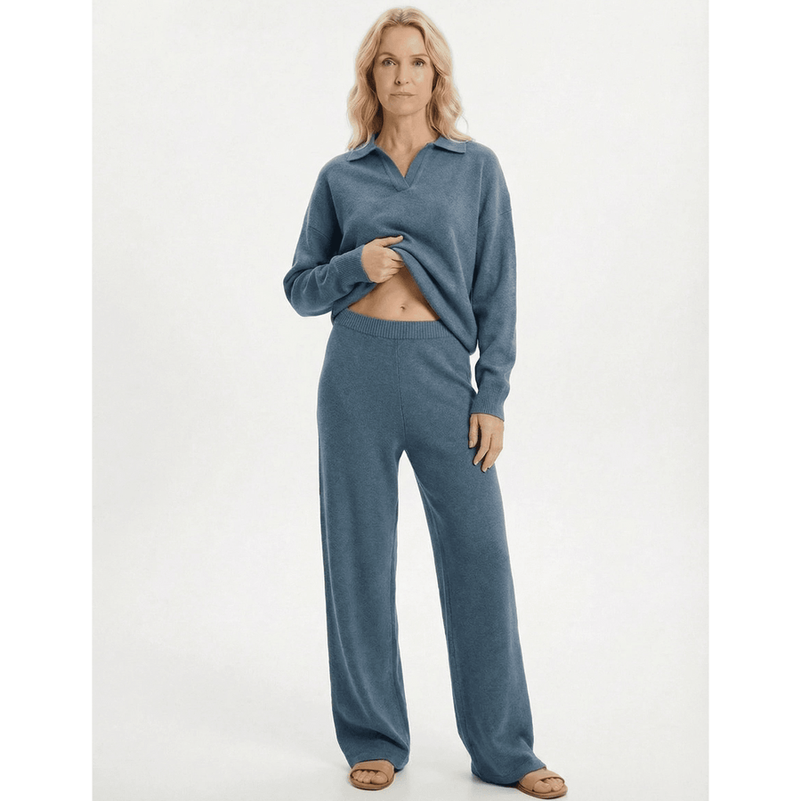 Stonebrook Studio - Stonebrook Studio | Women’s Relaxed - Fit Pullover & Wide - Leg Lounge Trousers Set