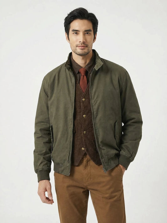 Stonebrook Studio - StonebrookStudio | Men’s Cotton Breathable Lightweight Jacket - Comfort Casual Outerwear