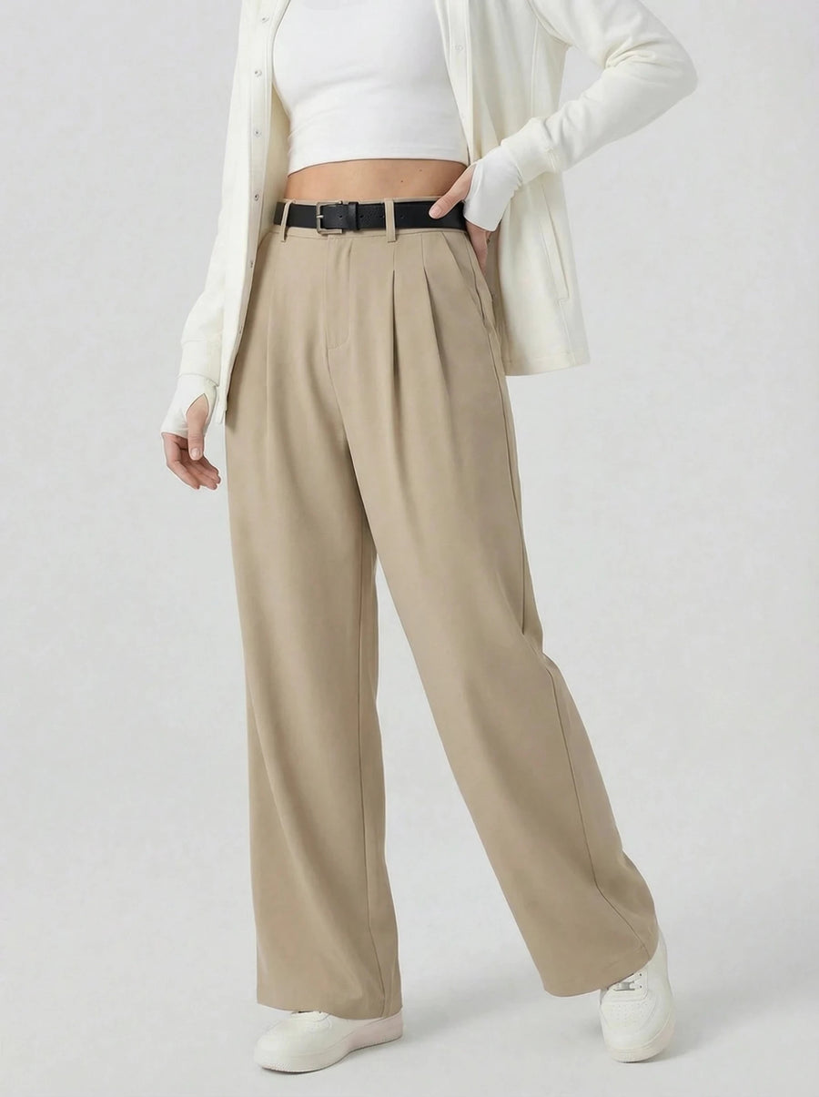 Stonebrook Studio - StonebrookStudio | Women’s High Waisted Wide Leg Trousers Elegant Tailored Fit