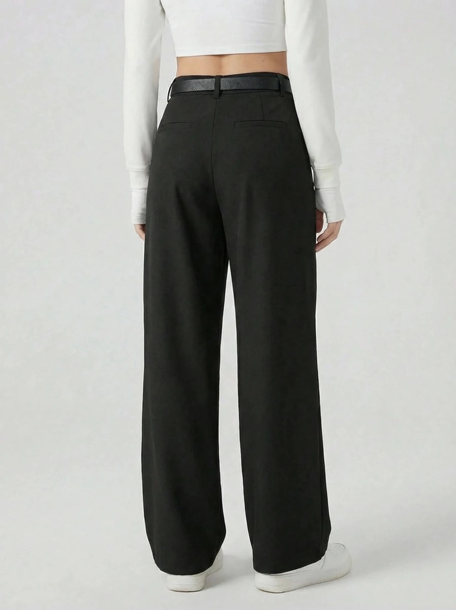 Stonebrook Studio - StonebrookStudio | Women’s High Waisted Wide Leg Trousers Elegant Tailored Fit