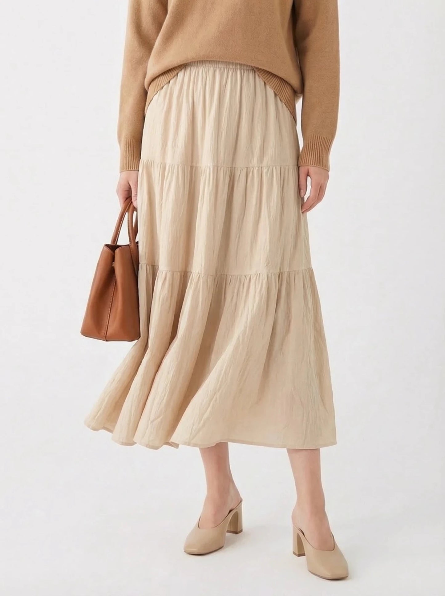 Stonebrook Studio - Stonebrook Studio | Women’s Cotton A - Line Skirt - Breathable High Waist Casual Wear