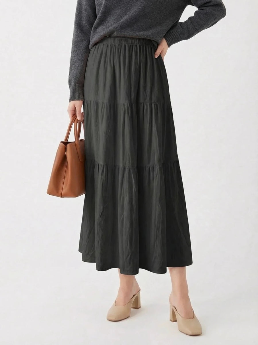 Stonebrook Studio - Stonebrook Studio | Women’s Cotton A - Line Skirt - Breathable High Waist Casual Wear