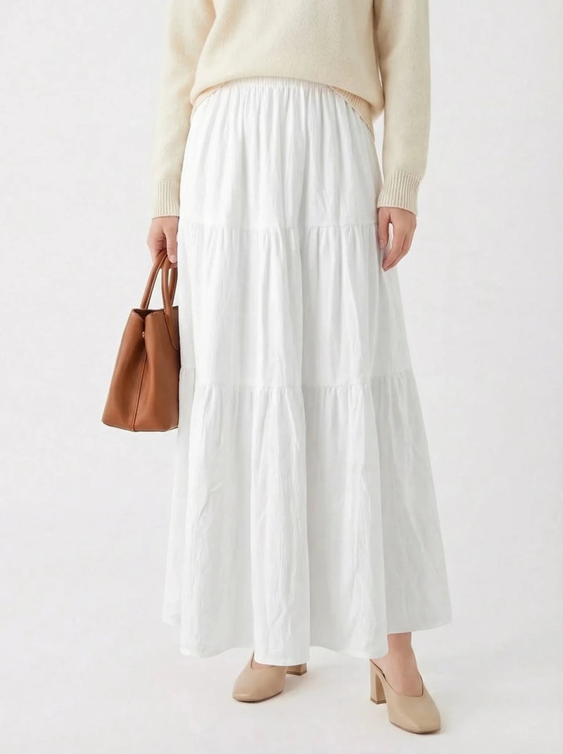Stonebrook Studio - Stonebrook Studio | Women’s Cotton A - Line Skirt - Breathable High Waist Casual Wear