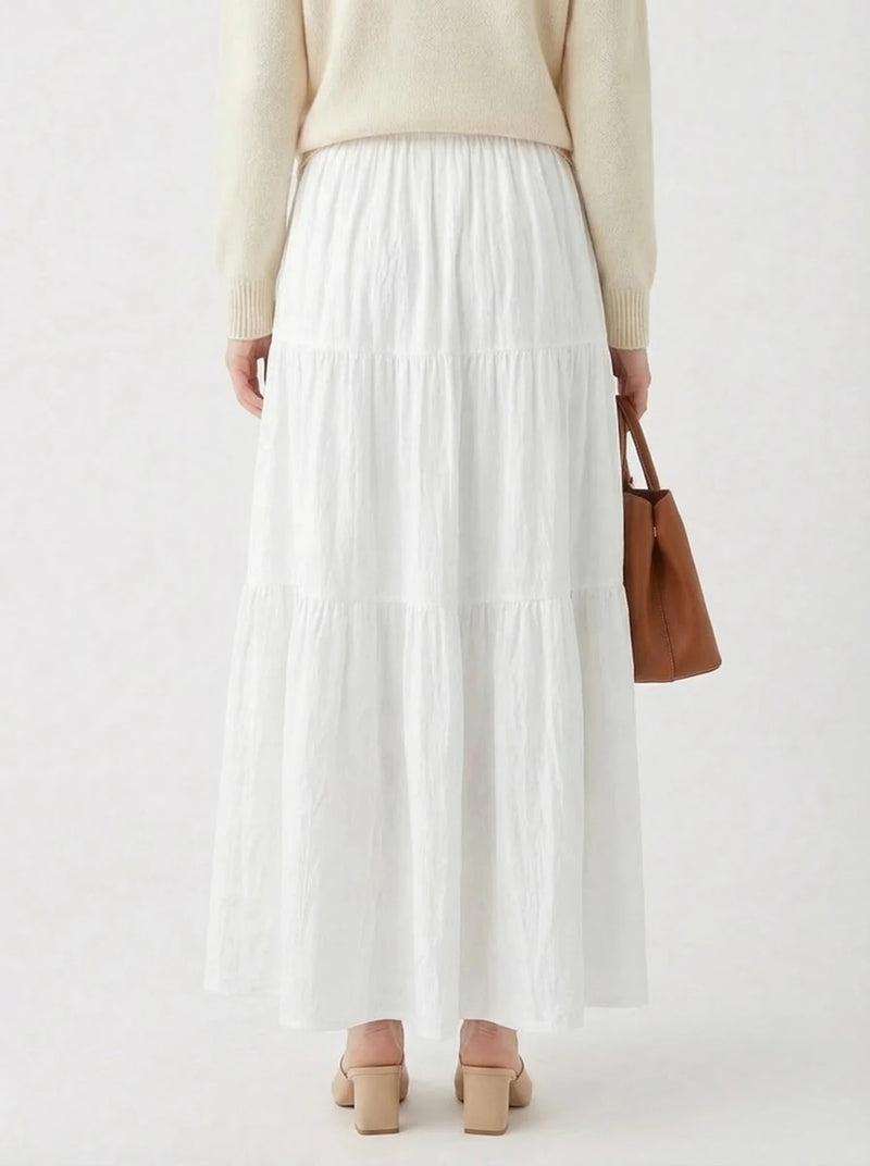 Stonebrook Studio - Stonebrook Studio | Women’s Cotton A - Line Skirt - Breathable High Waist Casual Wear