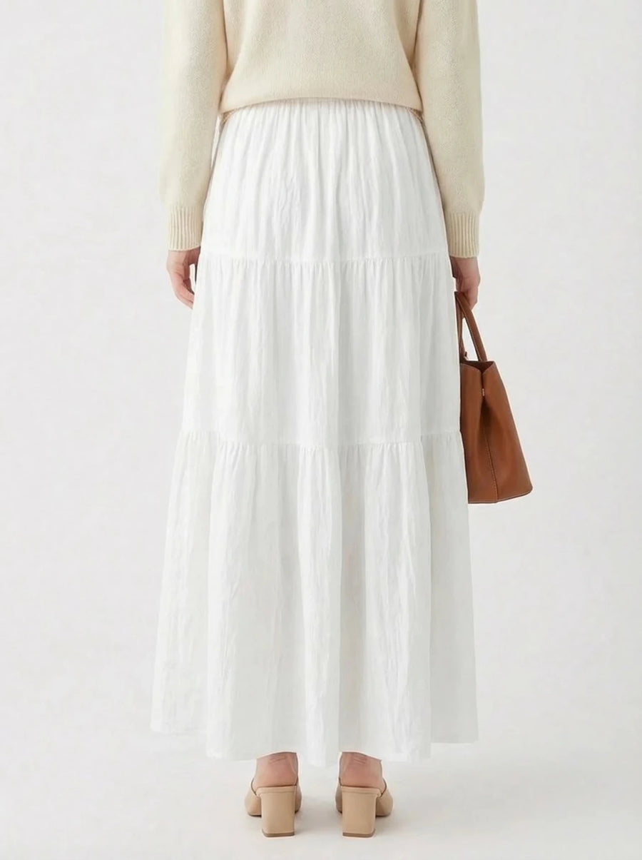 Stonebrook Studio - Stonebrook Studio | Women’s Cotton A - Line Skirt - Breathable High Waist Casual Wear
