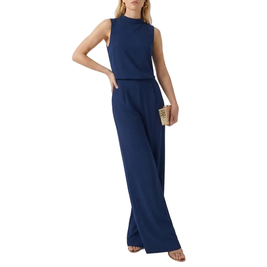 Stonebrook Studio - Stonebrook Studio | Women’s Sleeveless Wide Leg Jumpsuit - Mid Waist Elegant Style