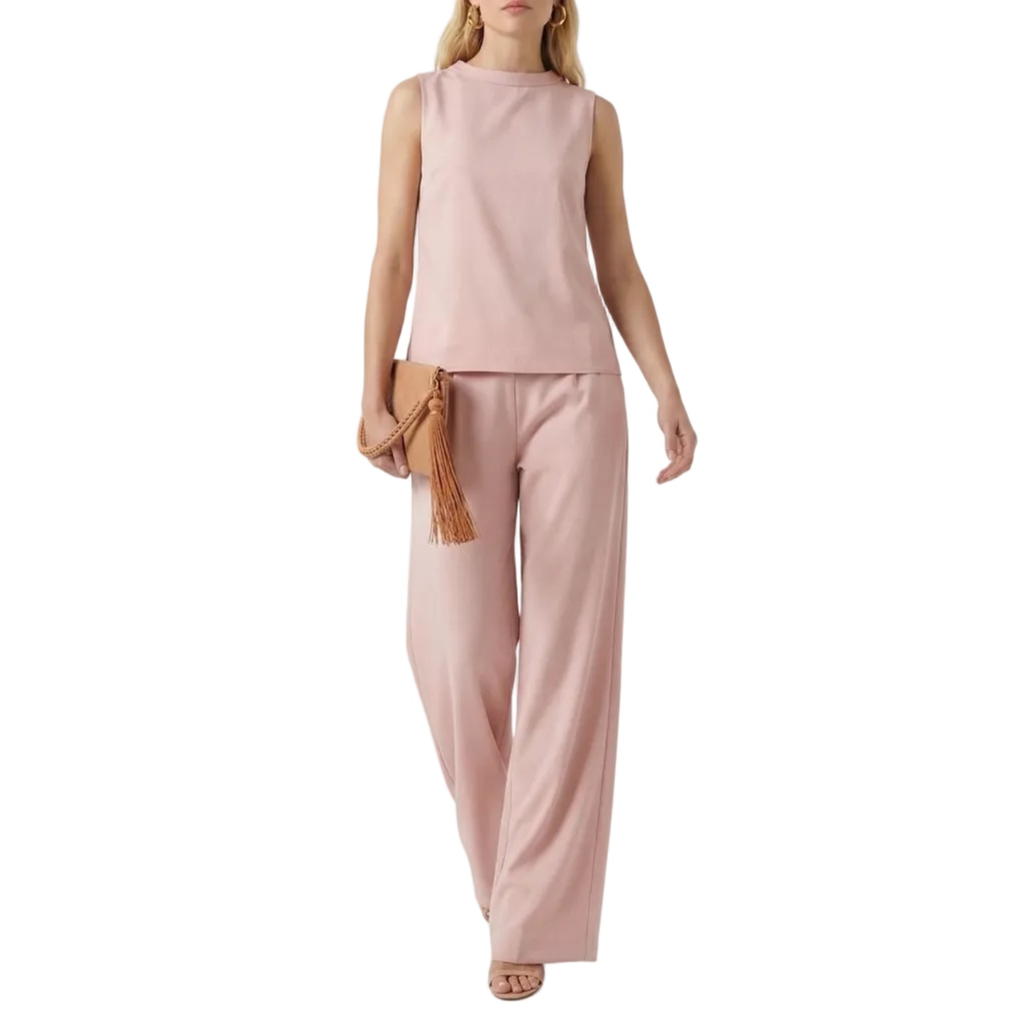 Stonebrook Studio - Stonebrook Studio | Women’s Sleeveless Wide Leg Jumpsuit - Mid Waist Elegant Style