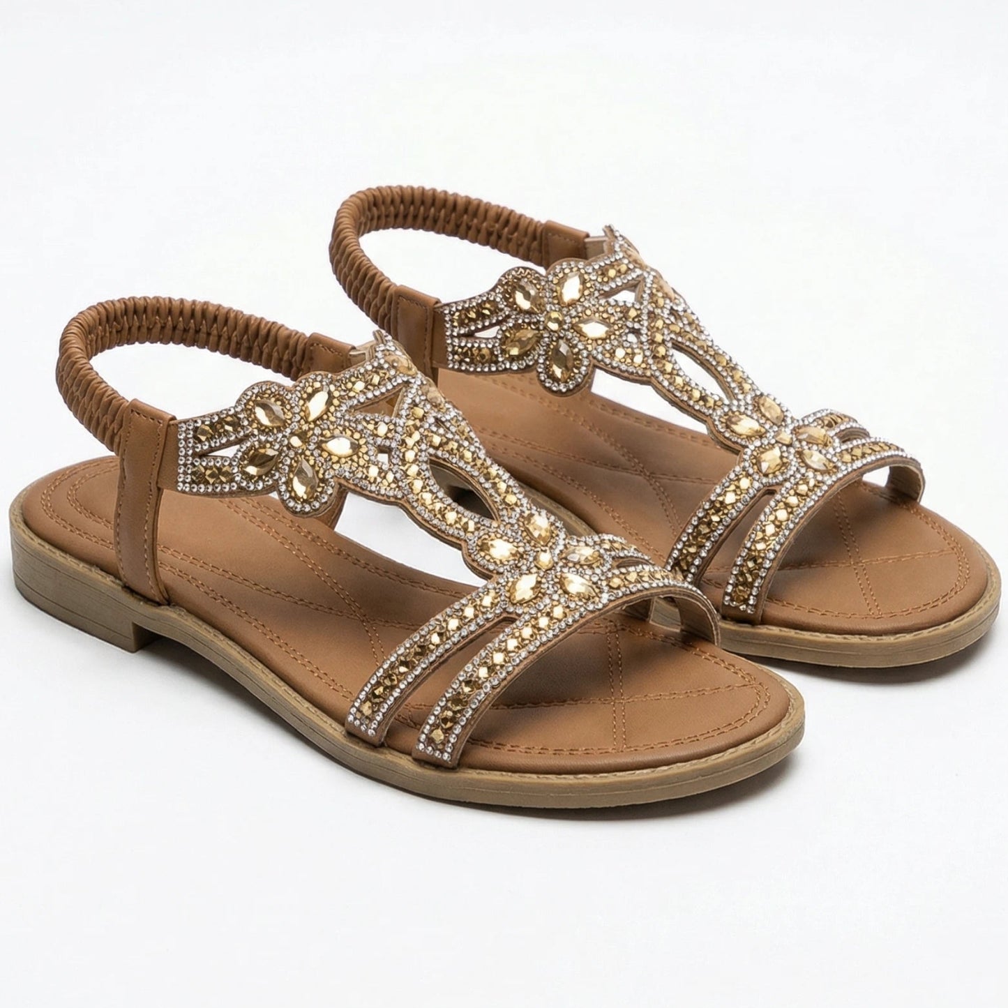 Stonebrook Studio - Stonebrook Studio | Women’s Comfy Elastic Strap Sandals - Lightweight Grip Sole