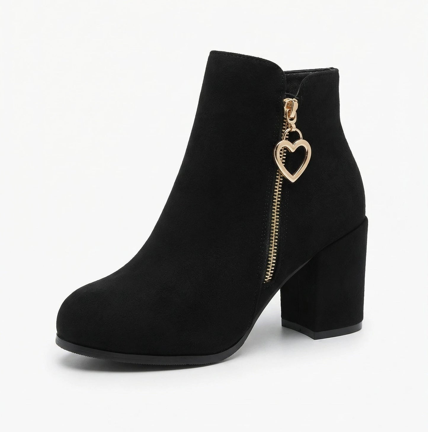 Stonebrook Studio - Stonebrook Studio | Women’s Suede HeartCharm Ankle Boots - Rubber Sole Comfort Classic Fit