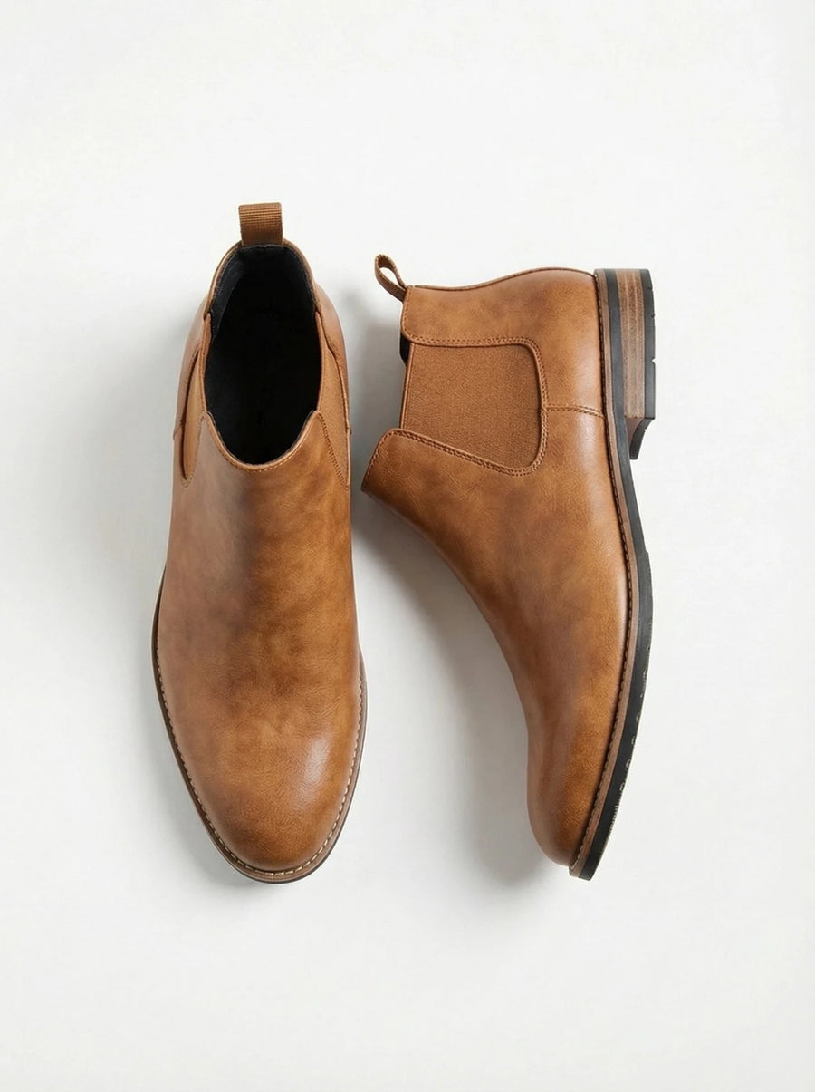 Stonebrook Studio - Stonebrook Studio | Men’s Leather Chelsea Boots - Comfort Slip - On Vintage Style