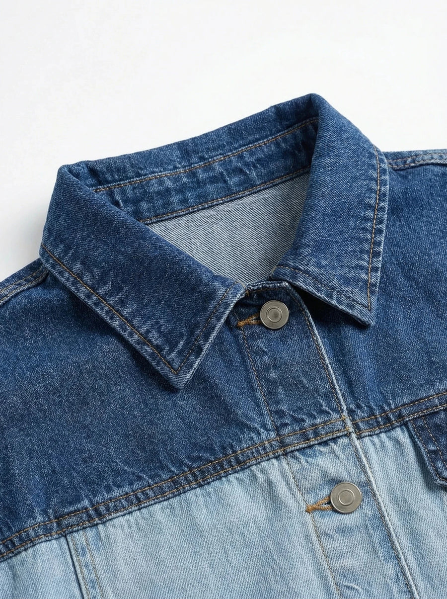 Stonebrook Studio - Stonebrook Studio | Women’s Denim Two - Tone Jacket - Classic Comfort Regular Fit