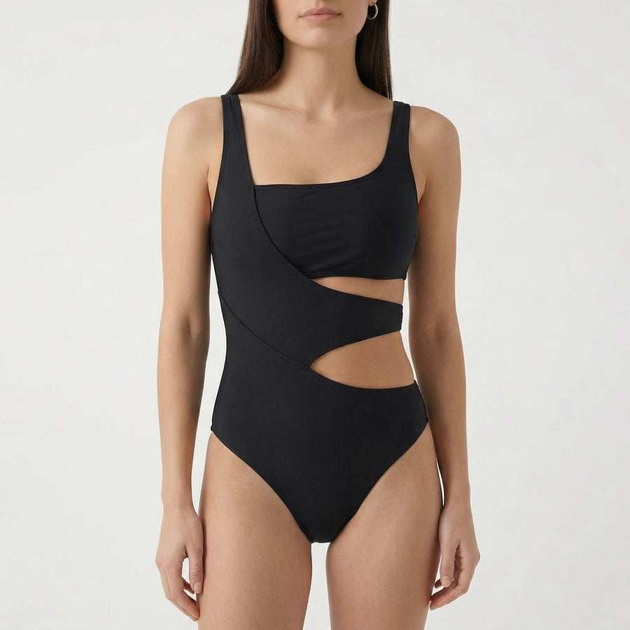 Stonebrook Studio - Stonebrook Studio | Women’s One - Piece Swimsuit with Asymmetric One - Shoulder Design