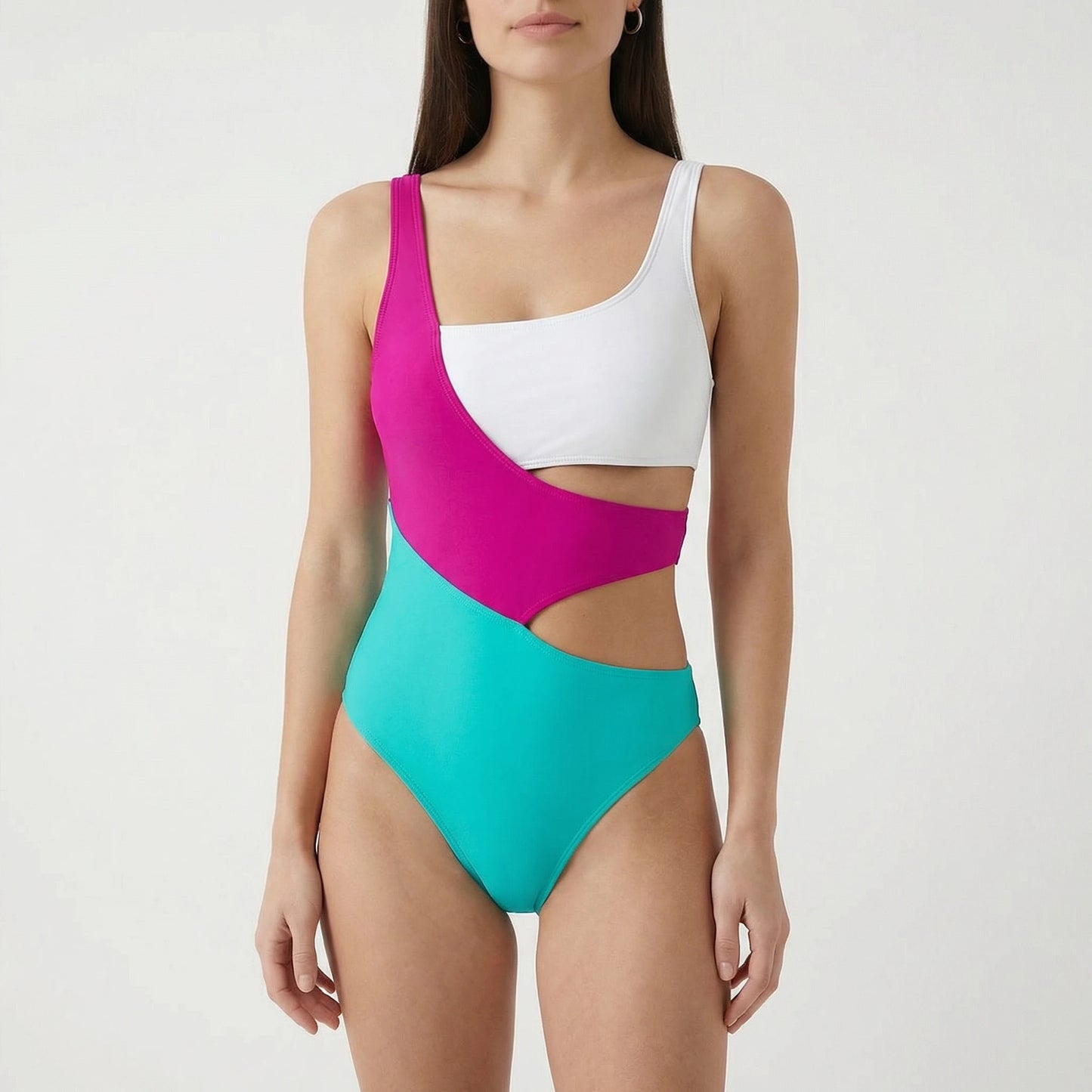 Stonebrook Studio - Stonebrook Studio | Women’s One - Piece Swimsuit with Asymmetric One - Shoulder Design