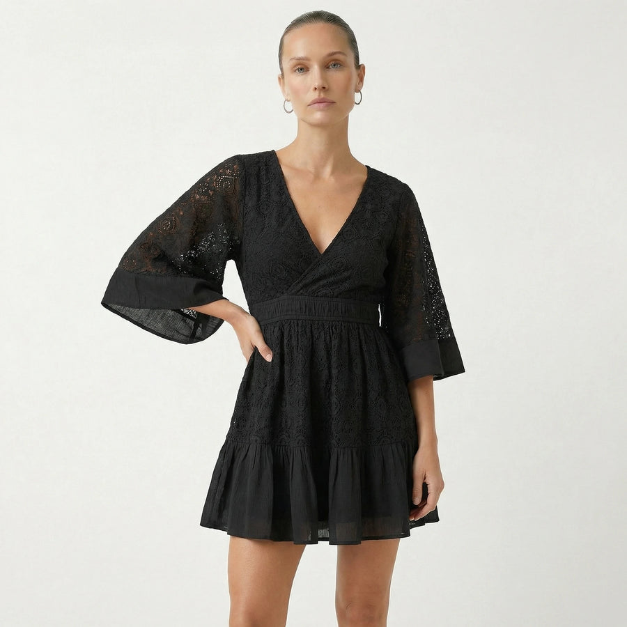 Stonebrook Studio - Stonebrook Studio | Women’s Lace Mini Dress Pleated Skirt - Lightweight Comfort