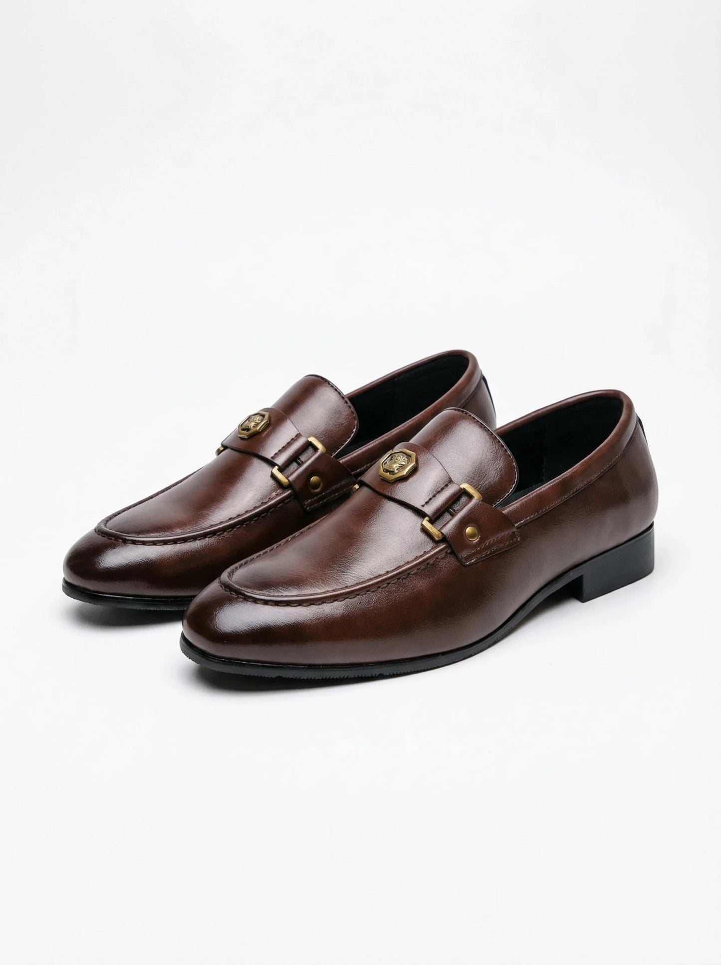 Stonebrook Studio - Stonebrook Studio | Men’s Clean Cut Leather Loafers - Classic Office Dress Shoes