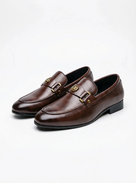 Stonebrook Studio - Stonebrook Studio | Men’s Clean Cut Leather Loafers - Classic Office Dress Shoes