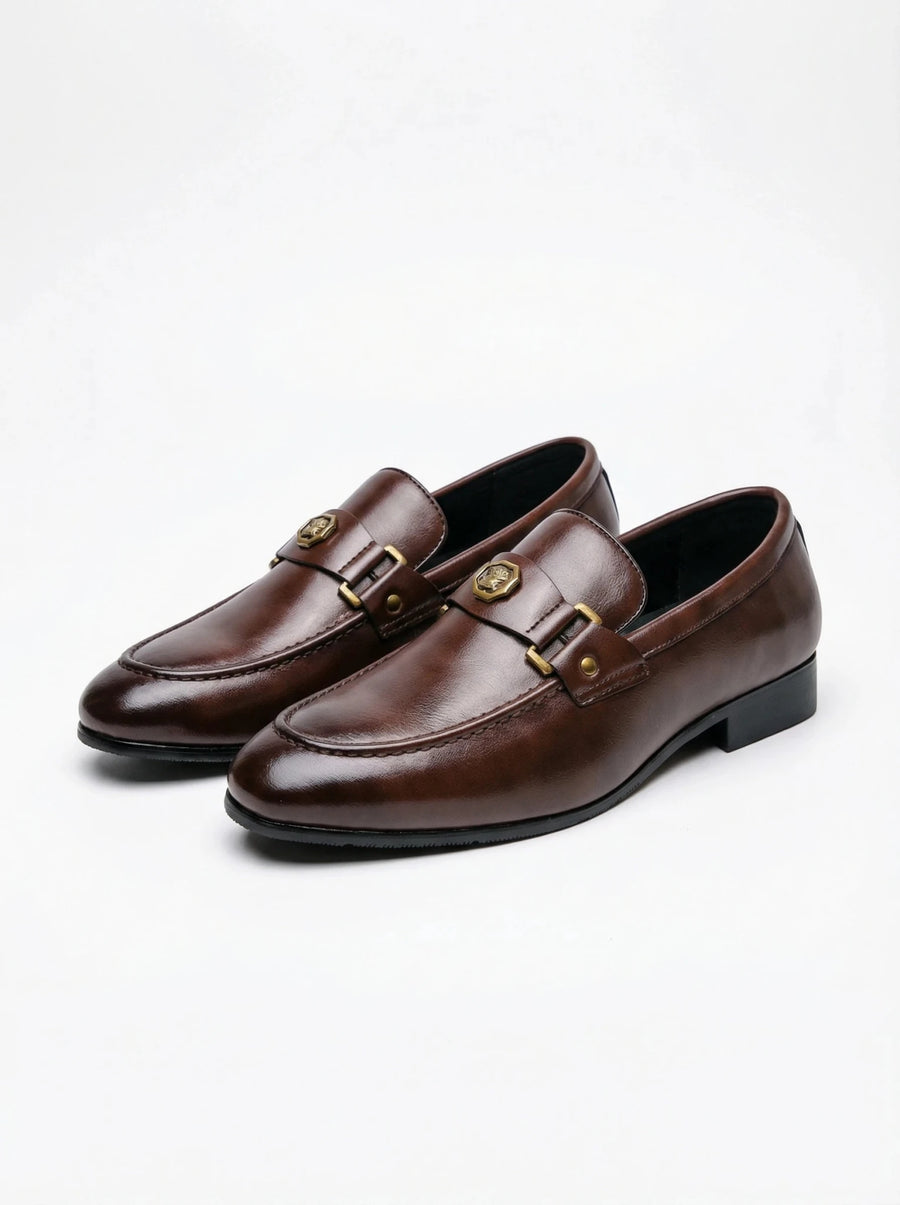 Stonebrook Studio - Stonebrook Studio | Men’s Clean Cut Leather Loafers - Classic Office Dress Shoes