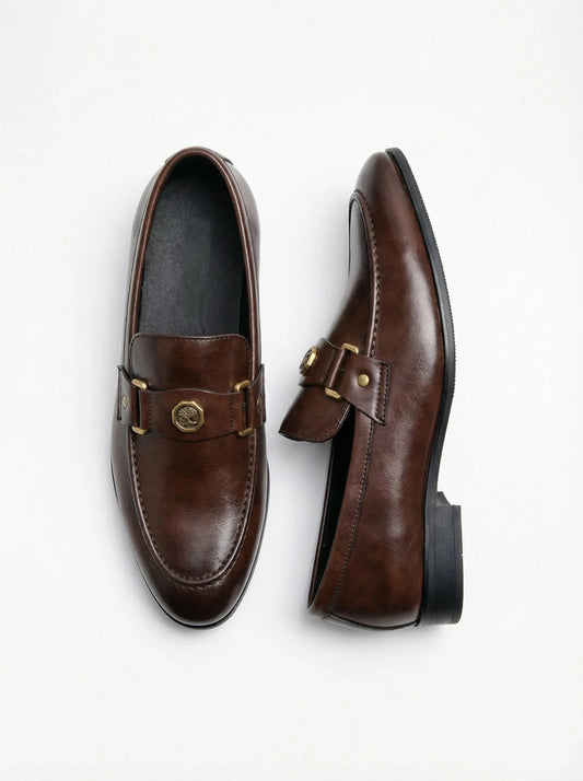 Stonebrook Studio - Stonebrook Studio | Men’s Clean Cut Leather Loafers - Classic Office Dress Shoes